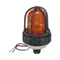 Luz estroboscópica para ubicaciónes peligrosas,  montaje tipo tubo, 12-24 VCD, color Ámbar