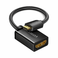 15844-p.png Adaptador Micro HDMI a HDMI (HDMI Tipo D) / 18Gbps / 4K@60Hz / HDR / Tecnología 3D / ARC / Carcasa PC+ABS / HDCP/ Longitud de 22 cm