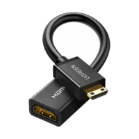 15845-p.png Adaptador Mini HDMI a HDMI (HDMI Tipo C) / 18Gbps / 4K@60Hz / HDR / Tecnología 3D / ARC / Carcasa PC+ABS / HDCP/ Longitud de 22 cm