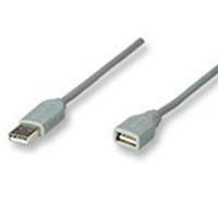 1736697.jpg CABLE USB,MANHATTAN,340960, EXTENSION 4.5M, GRIS