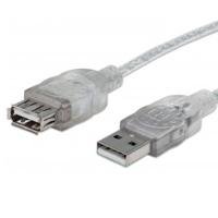 1834685-1.jpg CABLE USB,MANHATTAN,340496, V2.0 EXT. 3.0M PLATA