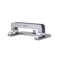 20471-p.png Soporte Vertical para Laptop / Adecuado para escritorio / Anchura Ajustable (12-26mm) / Amplia compatibilidad / Anti-Arañazos / Anti-Deslizante /Ajustable Mediante Tornillos / Color Plata / Aluminio + Silicona