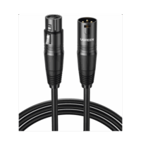 Cable para Micrófono XLR Tipo Canon Macho a Hembra | 15 Metros | Plug & Play | Anti interferencias | Triple Blindaje | Alta Calidad | Color Negro.