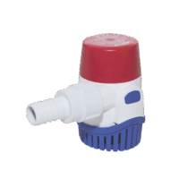 Bomba sumergible de achique automática 500 galones por hora a 12 Volts de corriente directa.