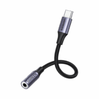 30632-p.png Adaptador USB Tipo C a Jack 3.5mm / Cable de 10 cm / Soporta CTIA/OMTI / HiFi / Plug & Play / Funda Anti Torceduras / Carcasa de Aluminio / Nylon Trenzado / Llama, Escucha Música y Controla.
