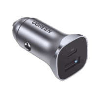 30780-p.png Cargador de Auto 24W | Puerto USB-A y USB-C | Carga Rápida | Compatible con Vehículos de 12 y 24 VCD | PD3.0 + QC3.0 | Indicador Led | Diseño Compacto | Chip Inteligente | Caja de Aluminio.