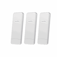 3PACKC1N-p.png Paquete de 3 Puntos de Acceso C1N Super Wi-Fi en 2.4 GHz , Con Antenas Integradas Sectorial de 70°, Alta Sensibilidad, Hasta 300 m a un Smartphone, Antena de 10 dBi, Soporta Fichas-Vouchers