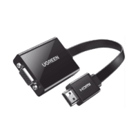 40248-p.png Adaptador HDMI a VGA / Resolución 1080P / Audio 3.5mm / Con Puerto Micro USB para Alimentación / Plug & Play / No Requiere Controlador / ABS / Flexible y Duradero