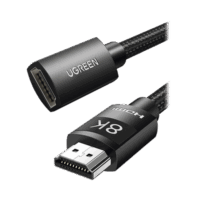 40447-p.png Cable de extensión HDMI 8K / 1 Metro / Macho a Hembra / HDMI 2.1 / 8K@60Hz / Núcleo de Cobre Puro 28AWG / Soporta la Conexión de hasta 3 Metros de largo en HDMI 2.1