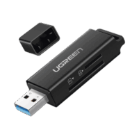 40752-p.png Lector de tarjetas SD portátil USB 3.0 de doble ranura / adaptador de tarjeta de memoria flash concentrador para TF SD Micro SD SDXC SDHC MMC RS-MMC Micro SDXC Micro SDHC UHS-I