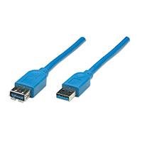 4175685.jpg CABLE USB,MANHATTAN,322379, V3.0 EXT. 2.0M AZUL