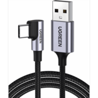 50942-p.png Cable USB-A a USB-C | 2 Metros | Conector con Ángulo Recto de 90° | Carga Rápida de hasta 60W | 480 Mbps | PD3.0 | QC /3.0/2.0 | FPC | AFC | Protección Integrada| Caja de Aluminio | Nylon Trenzado | Color Negro | 2 años de