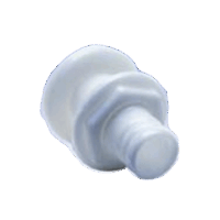 Accesorio pasacascos de plástico de alto impacto, recto de 1-1/8"