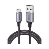 60128-p.png Cable USB-A a USB-C | 2 Metros | Transferencia de datos de 480 Mbps | Carga Rápida | QC 4.0/3.0/2.0 | FPC | AFC | Protección Integrada | Caja de Aluminio | Nylon Trenzado | Color Negro | 2 años de Garantía.