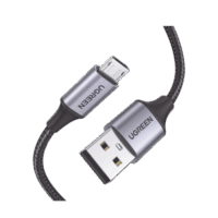 60146-p.png Cable USB-A a Micro USB | 1 Metro | Carga Rápida | QC 3.0/2.0 | FPC | AFC | Transferencia de datos de 480 Mbps | Recarga hasta 18W | Protección Integrada | Caja de Aluminio | Nylon Trenzado | Color Negro | 2 años de Garantía.