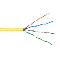 63601102.jpg Bobina de Cable de 305 Metros UTP Cat6 Riser / Color Amarillo / UL, CMR, Probado a 350 Mhz / Para Aplicaciones de CCTV, Redes de Datos, IP megapixel, Control RS485