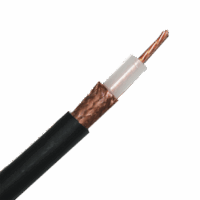 Retazo de 1 Metro de Cable RG213U con blindaje de malla trenzada de cobre 97%, aislamiento de polietileno.