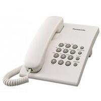 9434967.jpg TELEFONO PANASONIC KX-TS500MEW ALAMBRICO BASICO UNILINEA SIN MEMORIAS CONTROL DE VOLUMEN 4 NIVELES REMARCACION ULTIMO NUMERO (BLANCO)