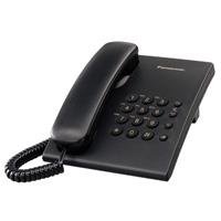 9477969.jpg TELEFONO PANASONIC KX-TS500MEB ALAMBRICO BASICO UNILINEA SIN MEMORIAS CONTROL DE VOLUMEN 4 NIVELES REMARCACION ULTIMO NUMERO (NEGRO)