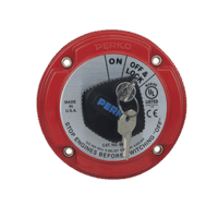 Switch Selector de Batería On / Off de Servicio Mediano, con Bloqueo por Llave para Sistemas Eléctricos Marinos