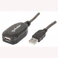 9842350.jpg CABLE USB,MANHATTAN,150958, V2.0 EXT. ACTIVA 20.0M NEGRO