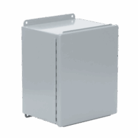 Gabinete de Bisagra Continua NEMA 12; IP66 de Uso en Intemperie, 305 x 254 x 203 mm, De Acero, Color Gris