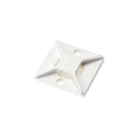 ABM2SAC-p.png Sujetador Para Cable de 4 Vías, con Adhesivo, 25.4 x 25.4mm (1in x 1in), Color Blanco, Uso en Interior, 1 pieza