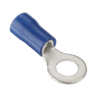 AE34161-p.png Terminal tipo ojo aislada / 16- 14 AWG / 3/16" / Azúl / Paquete de 25 piezas.