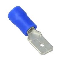 AE51201-p.png Terminal tipo macho aislada / 16 - 14 AWG / Azúl / Paquete de 25 piezas.