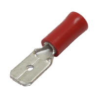 AE51242-p.png Terminal tipo macho aislada / 22 - 16 AWG / Rojo / Paquete de 25 piezas.