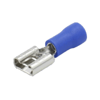 AE55095-p.png Terminal tipo hembra aislada 0.250 / 16 - 14 AWG / Azúl / Para baterías con terminal F1 / Paquete de 25 piezas.