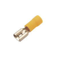 AE55096-p.png Terminal tipo hembra aislada 0.250 / 12 - 10 AWG / Amarillo / Para baterías con terminal F1 / Paquete de 25 piezas.
