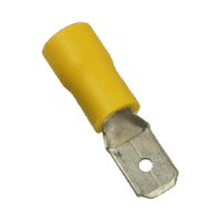 AE55121-p.png Terminal tipo macho aislada / 12 - 10 AWG / Amarillo / Paquete de 25 piezas.