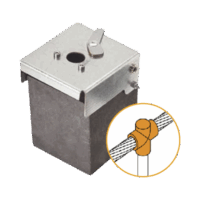 ATW40_T16_TV-p.png Molde de grafito vertical unión en T vertical de cable 4/0 AWG (pasante) con Pica de 5/8 in (terminal).