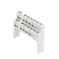 BC40M08-p.png Soporte + Barra de Conexion (8 MOD) (8+2 ENTR.) IP40