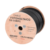 CBLPV10B_500-p.png Carrete de 500 Metros / Cable Fotovoltaico Negro / 6mm² (10AWG) / Material COBRE / 2000 Vcc