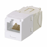CJ688TGWH-p.png Conector Jack RJ45 Estilo TG, Mini-Com, Categoría 6, de 8 posiciones y 8 cables, Color Blanco