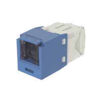 CJH688TGBU-p.png Conector Jack RJ45 Estilo TG con Ventana, Mini-Com, Categoría 6, de 8 posiciones y 8 cables, Color Azul
