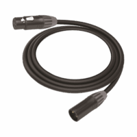 Cable XLR | 3 polos | Conector Hembra-Macho | Serie M | Carcasa Negra | Contactos Dorados | Ideal para Microfonía | Longitud 10m