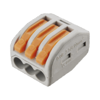 CON1004-p.png Conector Compacto para 1 Cable de Entrada 2 Cables de Salida / Cables Compatibles 12AWG-28AWG