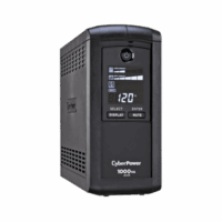 CP1000AVRLCD-p.png UPS de 1000 VA/600 W, Topología Línea Interactiva, Entrada 120 Vca NEMA 5-15P, Tipo Mini Torre, Con 9 Tomas NEMA 5-15R