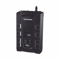 CP685AVRLCD-p.png UPS de 685 VA/390 W, Topología Línea Interactiva, Entrada 120 Vca NEMA 5-15P, Tipo Gabinete Compacto, Con 8 Tomas NEMA 5-15R