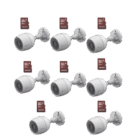 Kit de Camaras WiFi, Incluye 8 Piezas CS-H3C y 8 Piezas HS-TF-E1/32G /  Detección de Movimiento