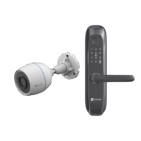 CSL2S_CAM-p.png Kit de Cerradura Inteligente con Cámara IP Wi-Fi modelo CS-H3C / Apertura Remota desde la App / Códigos Temporales Para Visitantes / Lectura de Huella / Lectura de Tag / Contraseña / Botón para Timbrar / Alarma Anti-intrusion