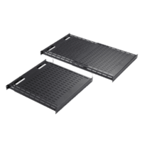D19FVT912B-p.png Charola Ventilada de Instalación sin Herramienta, Para Rack o Gabinetes de 4 Postes, Ajustable de 900 a 1200 mm de Profundidad, De Acero, Color Negro