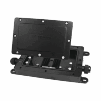 DFE100-p.png Cierre de Empalme Interior/Exterior para 12 fusiones, IP68, 2 puertos en línea