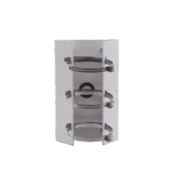 DS1604ZJBOXPOLE-p.png Montaje de Pared con Caja de Conexión y Montaje en Poste para Domos PTZ Modelo:DS-1604ZJ-BOX-POLE