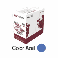 DS1LN5ESB-p.png Bobina de Cable UTP 305 Metros / Cat5E (24 AWG) / Color Azul / PVC (CM) / Uso en Interior / 100% Cobre / Aplicaciones de CCTV y Redes de Datos Modelo:DS-1LN5E-SB