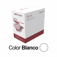 DS1LN6UW_CCA-p.png bobina de cable utp 305 mts / cat 6 (24 awg) / color blanco / pvc (cm) / uso en interior / cca (cobre con aluminio) / aplicaciones de cctv y redes de datos DS-1LN6U-W/CCA