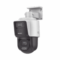 [TandemVu] PTZ IP 4 Megapixel con Cámara Panoramica 4 Megapixel / 4X Zoom / Dual Light (40 mts IR + 30 mts Luz Blanca) / ACUSENSE / IP66  / PoE+ / DARKFIGHTER / Micro SD / Incluye Base para Techo o Pared Modelo:DS-2SE3C404MWG-E/14